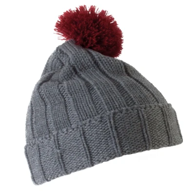 Afbeelding van K up Pomponmuts met omslag KP519 Grey / Burgundy