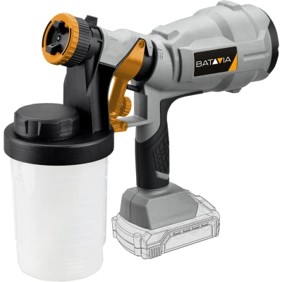Afbeelding van Verfspuit 18V Incl. 2.0 Ah Accu / 2.4 Oplader Geschikt voor binnen en buitenmuren, primer, latex. Maxxpack