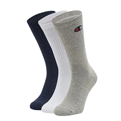 Afbeelding van Champion Sokken 3 pack U24558 EM006 OXGM WHT NBK Grijs Wit Zwart, marineblauw, wit, lichtgrijs gemêleerd, 35/38 EU