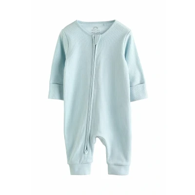 Afbeelding van Next Regular FIT TWO WAY ZIP Footless 3 PACK Pyjama voor kinderen, Maat: 98, Blue
