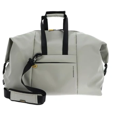 Afbeelding van MANDARINA Duck Reistas Eco Coated Duffle Bag Yellow Donkergeel