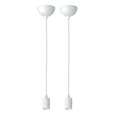 Afbeelding van ledscom.de 2 stuks hanglamp/hanglamp DORI, wit mat, 1x E27 max. 60W