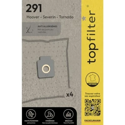 Afbeelding van Set van 4 stofzuigerzakken voor Hoover TopFilter Premium