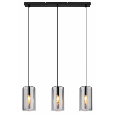 Afbeelding van Globo hanglamp Olly zwart metaal 21002 3H
