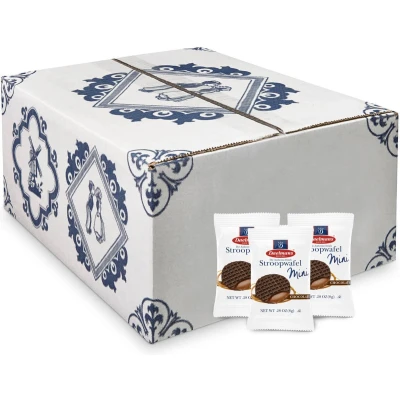 Afbeelding van Daelmans stroopwafels Mini Chocolade 200 per Doos Authentieke Hollandse Original Stroopwafel