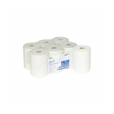 Afbeelding van Scot slimroll handdoeken xl 1 lgs wit 6 x 190 mtr