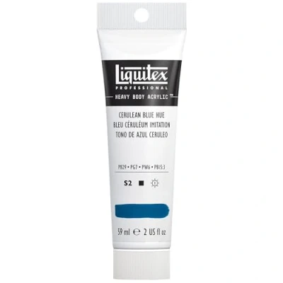 Afbeelding van Liquitex 1045470 Professional Heavy Body acrylverf in kunstenaarskwaliteit met uitstekende lichtechtheid en boterachtige consistentie 59ml tube, Cerulean Blue Hue
