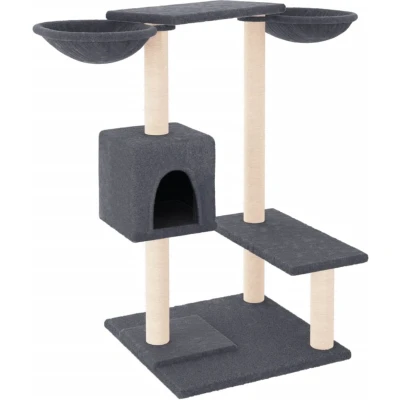 Afbeelding van vidaXL Kattenmeubel met krabpalen 82 cm donkergrijs