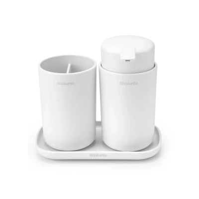 Afbeelding van Brabantia ReNew badkameraccessoires set van 3 Wit