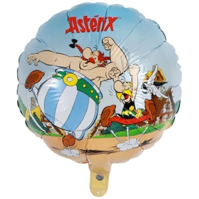 Afbeelding van Asterix &amp; Obelix Folieballon, rond, 43 cm, ballonfeest, feestaccessoires, decoratie, verjaardag, themafeest, cadeau idee, ballondecoratie