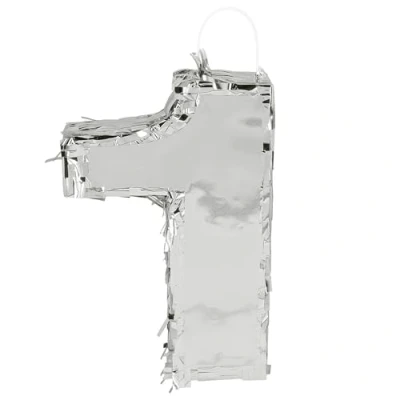 Afbeelding van Boland Piñata &#039;1&#039; Zilver 1 Verjaardag, Kinderfeestje, Themafeest