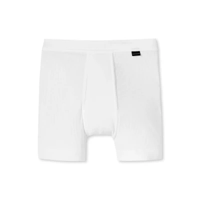 Afbeelding van SCHIESSER Cotton Essentials lange short (1 pack) Doppelripp met gulp wit Maat: M