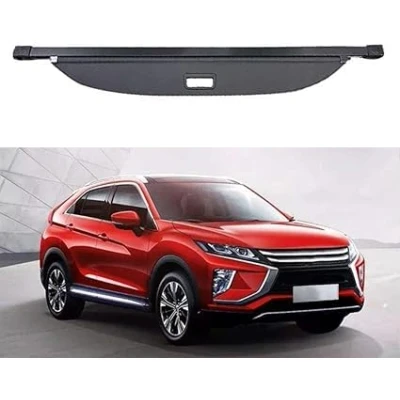 Afbeelding van Auto intrekbare achterbak pakket plank Cargo Covers voor Mitsubishi Eclipse Cross 2018 2024, bagage gordijn privacy beschermende accessoires, koolstofvezel huid