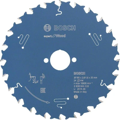 Afbeelding van Bosch Accessoires Cirkelzaagblad expert for Wood 180x30x2.6/1.6x24 T 2608644032