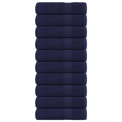 Afbeelding van VidaXL Douchehanddoeken 10 st 70x140cm 360g/m² 100% katoen marineblauw