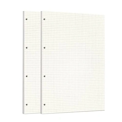 Afbeelding van Zelten Losse vellen geperforeerd papier, navulverpakkingen papier voor 6 gaats binders, persoonlijke organizer, dagboek, notitieboek, navulbare planner, vierkant, A4/4 gaten