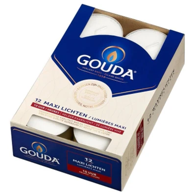 Afbeelding van Gouda Maxi Lichten 10 Uur Wit Multi verpakking 6x12ST