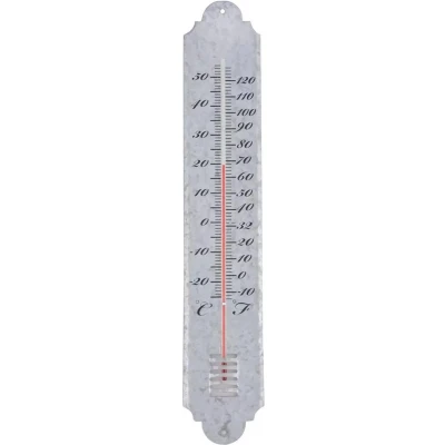 Afbeelding van Esschert Design Thermometer Oud Zink L Grijs Overige Accessoires