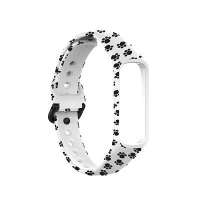 Afbeelding van Siliconen band met print Dierenpootjes Samsung Galaxy Watch Fit 2
