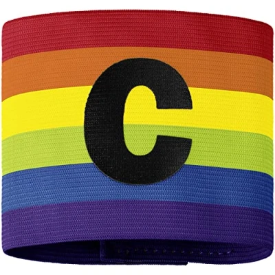 Afbeelding van Aanvoerdersband Regenboog / Junior: 28 x 7,5 cm (LxB)