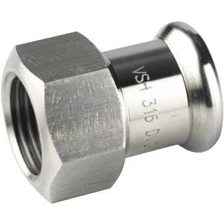 Afbeelding van Vsh xpress rvs rechte koppeling schroefbus 28mm x 1 pers binnendraad 6190481