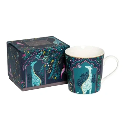 Afbeelding van Portmeirion Home &amp; Cadeaus Sara Miller London Mok Giraffe&#039;s Courtyard, Midnight (SMIM78914 XG)