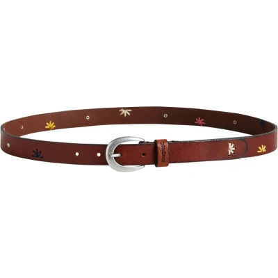 Afbeelding van Desigual Leren Riem Belt Mandala Stitch W90 Camel Bruine