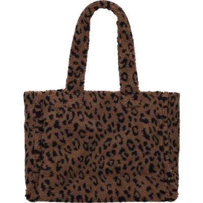 Afbeelding van Trendy grote teddy bear shopper, bruin/zwart
