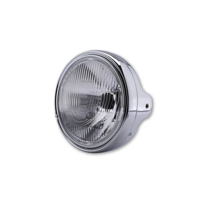 Afbeelding van SHIN YO LTD koplamp, 7 inch, H4 insert met reliëf glas, glanzend zwart, zwart