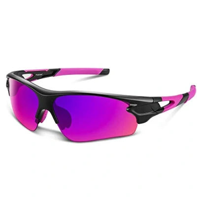 Afbeelding van BEACOOL Gepolariseerde fietsbril, UV400 bescherming, zonnebril voor heren en dames, TAC, lichtgewicht, sportbril fietsen, hardlopen, baseball, klimmen