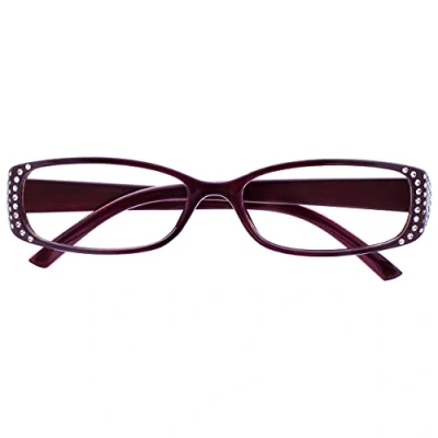 Afbeelding van Leesbril Zwart &amp; Paars Diamonte Stijl Lezers Ontwerper Vrouwen Dames UVR093P +2,50