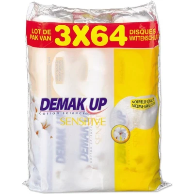 Afbeelding van Demak Up Wattenschijfjes Sensitive Trio Pack 3x64st