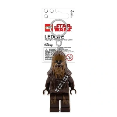 Afbeelding van LEGO Star Wars sleutelhanger licht Chewbacca 7,5 cm hoog figuur (KE100H), bruin, S