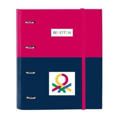 Afbeelding van Ringmap Benetton Cherry Kers Marineblauw 27 x 32 3.5 cm