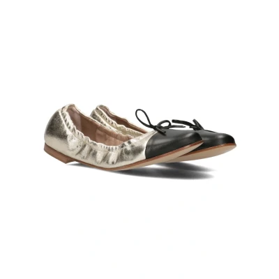 Afbeelding van Notre V Vouwbare ballerina ́s, Dames, Maat: 40, Goud Leer