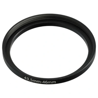 Afbeelding van vhbw Step up ring adapter van 43,5 mm naar 46 voor cameralens filteradapter, metaal, zwart