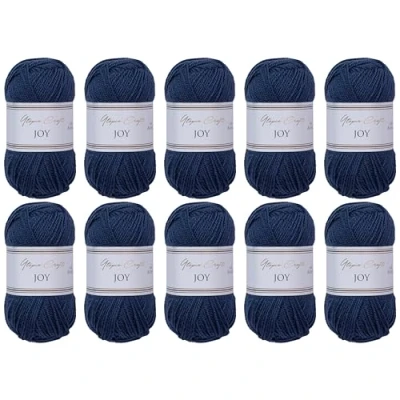 Afbeelding van Utopia Crafts JOY Uni brei en haakgaren, zacht, onderhoudsvriendelijk, 100% polyacryl, bol van 10 x 50 g, 150 m (blauwe kool)