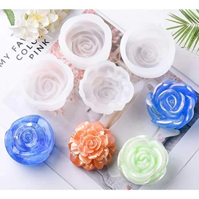 Afbeelding van FineInno 4 stuks Bloem Hars Mallen Flower Resin Mold Fondant Epoxyhars Gietvorm Hangers Sieraden Siliconen Mal voor DIY Oorbellen Ambachtelijke