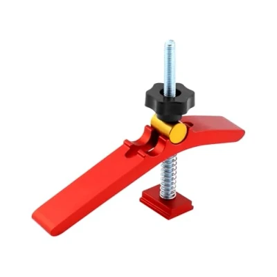 Afbeelding van QWORK® T groefrail snelspanklemmen M8 neerdrukklem houtbewerkingsgereedschap