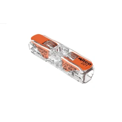 Afbeelding van WAGO Klem, 2 geleiders, 4 mm², doorgangsconnector met hendel, 221 2411 (10 stuks)
