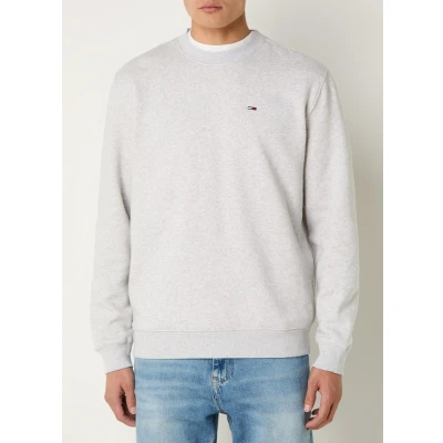 Afbeelding van Tommy Jeans Heren Tjm Reg Vlag Fleece Crew Dm0dm20741pj4003 Pullover Sweatshirt, Grijs (Zilver Heather), M UK, (Zilvergrijs