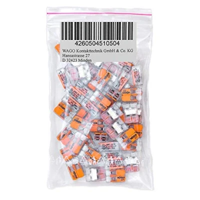 Afbeelding van 50 WAGO Compacte steekklemmen 2x 0,2 4 mm² met hendel
