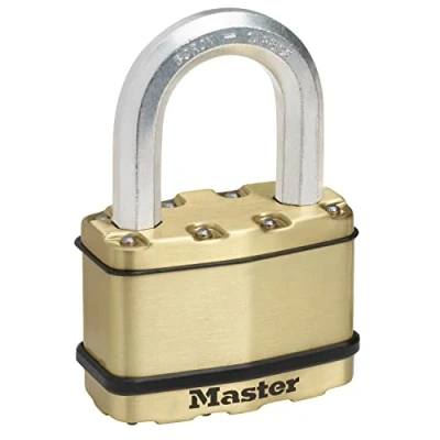 Afbeelding van Masterlock Hangslot, Excell 64mm, messing M15BEURDLF