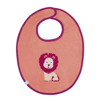 Afbeelding van LÄSSIG Babyslabbetje voor peuters, medium, waterafstotend, klittenbandsluiting, medium bib, wilde leeuw