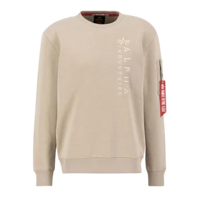 Afbeelding van Alpha Industries EMB Sweater Sweater, Heren, Maat: Small, Vintage sand