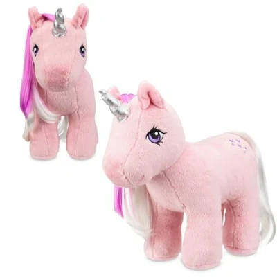 Afbeelding van My Little Pony Twilight knuffel klassiek retro verzamelobject, vintage speelgoedpaard voor kinderen, ideaal eenhoorncadeau jongens en meisjes vanaf 3 jaar, zachte MLP fans