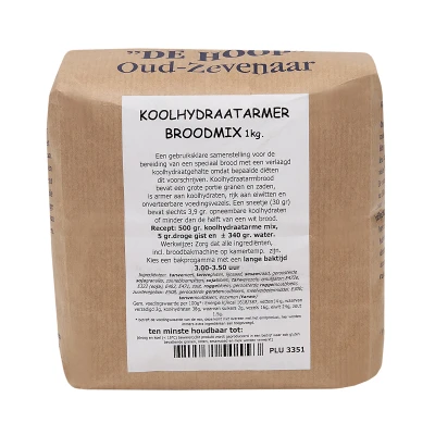 Afbeelding van Molen de Hoop Koolhydraatarmer Broodmix 1kg