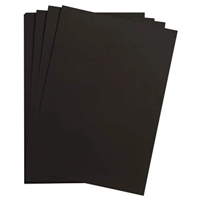 Afbeelding van Clairefontaine Ref 975250C Maya glad gekleurde tekenkaart (verpakking van 25 vellen) 185 g/m² A4 (29,7 x 21cm) zwarte kleur diepgeverfd, zuurvrij, pH neutraal
