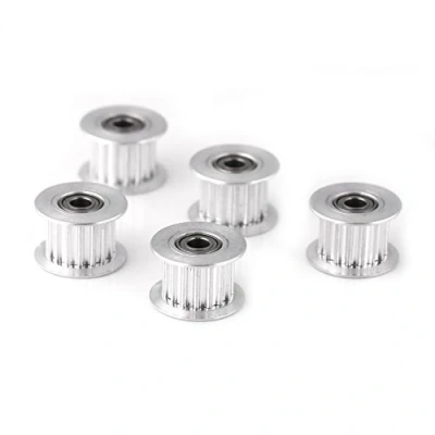 Afbeelding van 3D printeraccessoires, 5 stuks 2GT aluminium distributiepoelie, 3 mm / boorwiel 16/20 tand of tandeloos voor riembreedte 6 10 (W6 mm, 16 T, boring 3, getand)