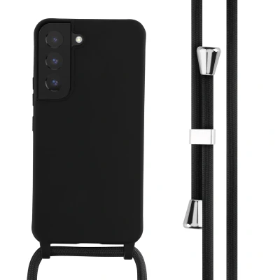 Afbeelding van Samsung Galaxy S22 Hoesje Siliconen en TPU (zacht) iMoshion Softcase/Koordhoesje/Backcover Zwart Telefoonhoesje